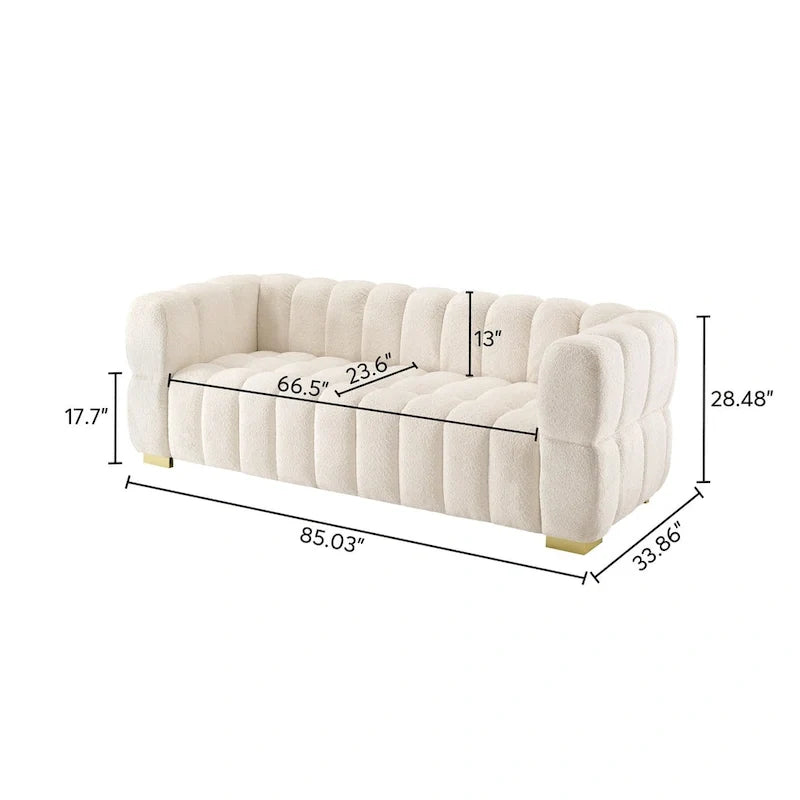 Canapé Moderne de 85 Pouces, Canapé Confortable pour les Loisirs - 85 x 33.86