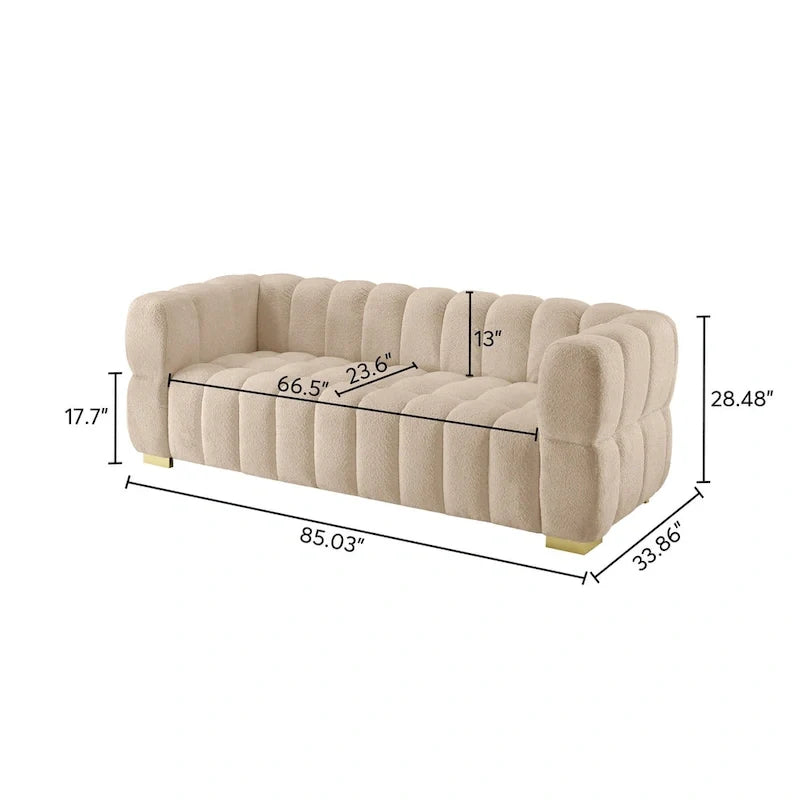 Canapé Moderne de 85 Pouces, Canapé Confortable pour les Loisirs - 85 x 33.86