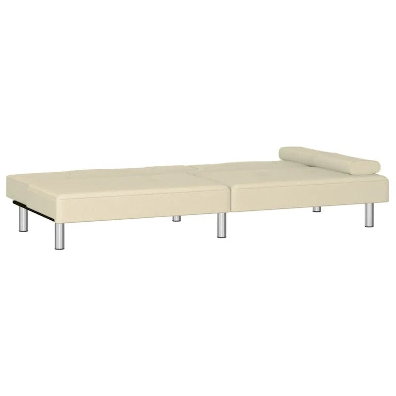 Canapé-lit convertible pliable avec porte-gobelets en similicuir - 78,7 x 35 x 27,6
