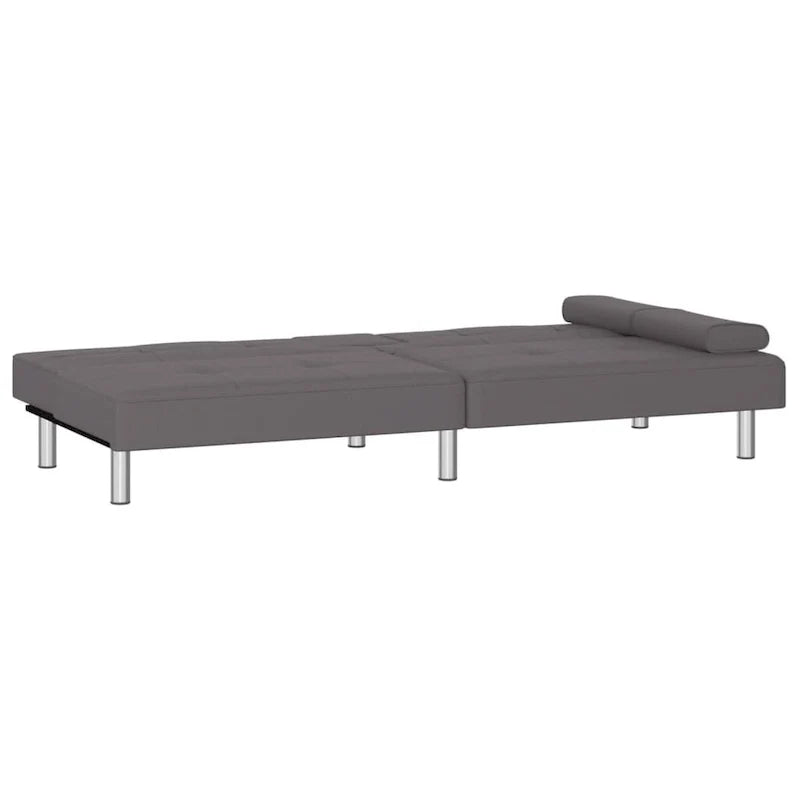 Canapé-lit convertible pliable avec porte-gobelets en similicuir - 78,7 x 35 x 27,6