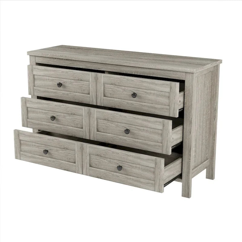 Ensembles de chambre à coucher 3 pièces Lit plateforme de ferme avec table de chevet et commode