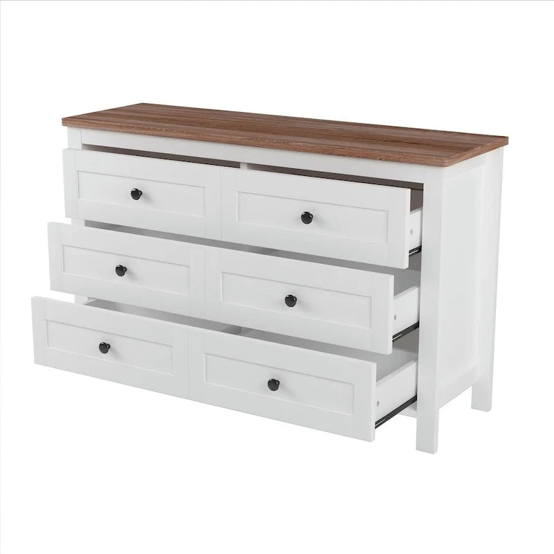 Ensembles de chambre à coucher 3 pièces Lit plateforme de ferme avec table de chevet et commode
