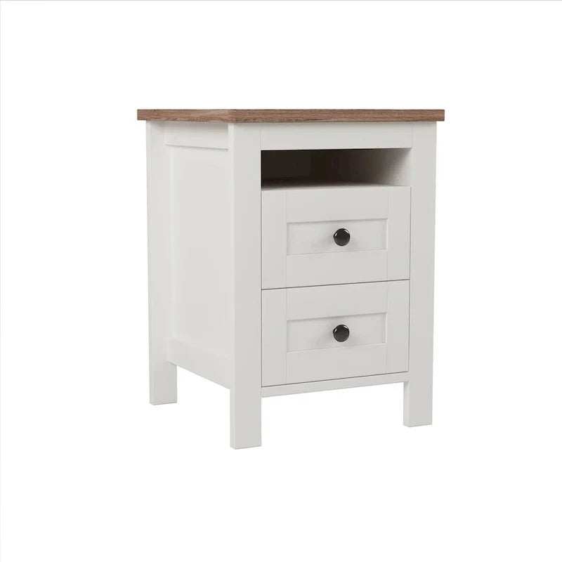Ensembles de chambre à coucher 3 pièces Lit plateforme de ferme avec table de chevet et commode