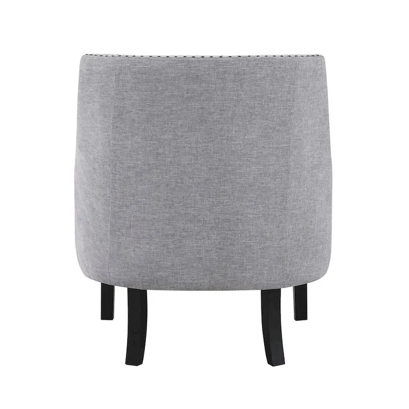 Fauteuil d'appoint traditionnel moderne, revêtement en chenille, capitonnage, bois massif, 1 pièce, mobilier de salon