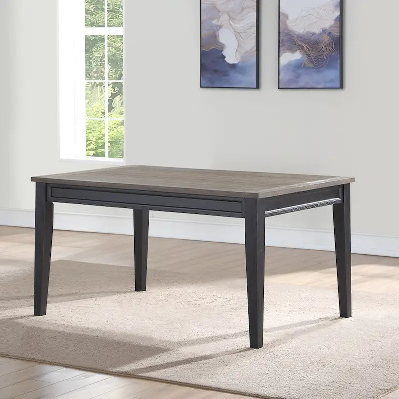 Steve Silver Ralston Two-Tone Ebony and Driftwood Dining Table
