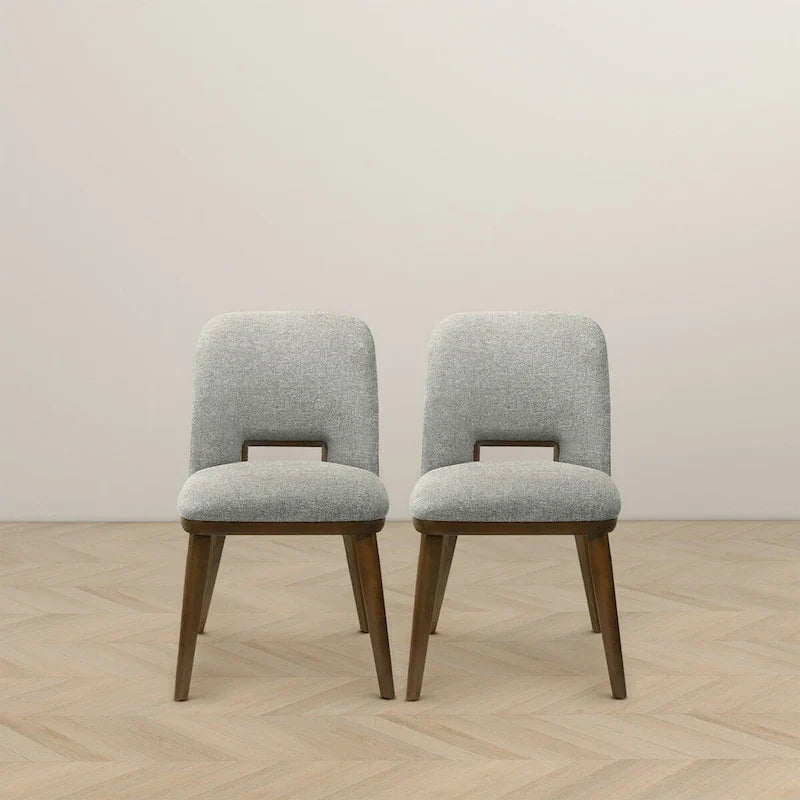 Chaise de salle à manger moderne de luxe en bois massif Raleigh (lot de 2)
