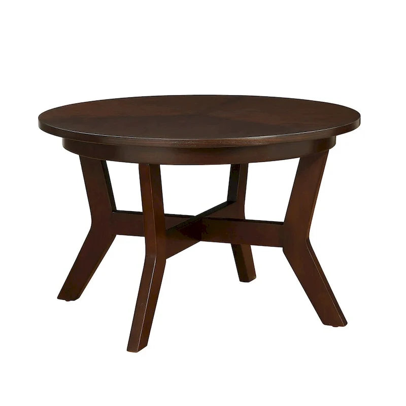 Table basse circulaire en bois de style Mid-Century pour salon de ferme