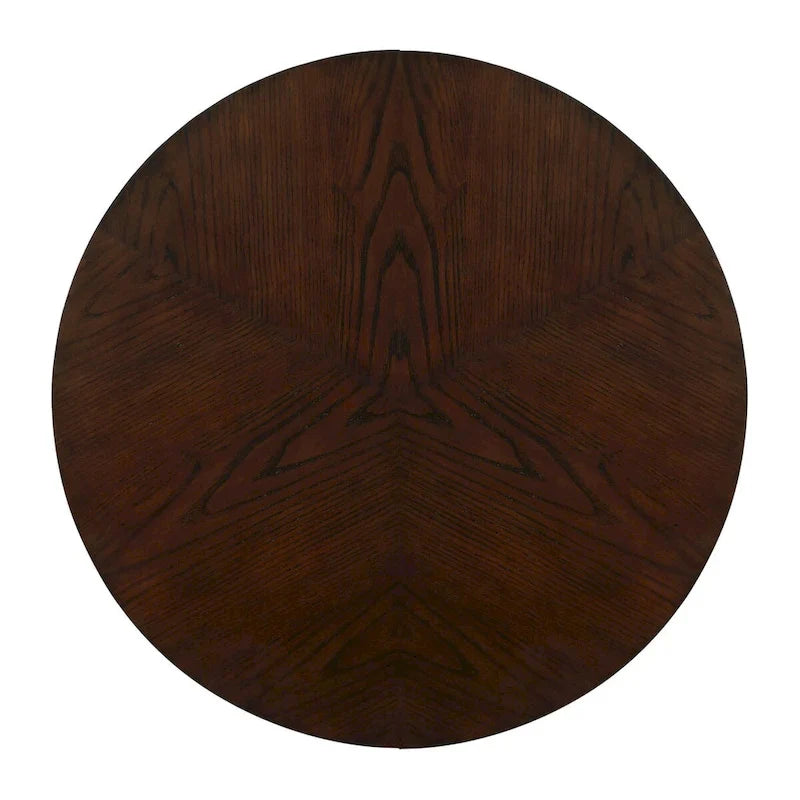 Table basse circulaire en bois de style Mid-Century pour salon de ferme