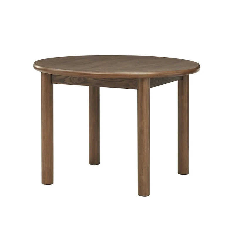 Table à manger ronde de 42 pouces pour 4 personnes, Table de cuisine rétro, Table de salle à manger en bois avec pieds en bois massif, Ultra facile à assembler